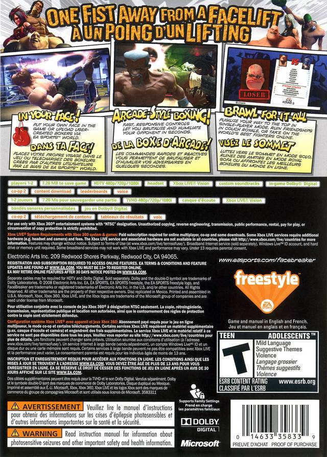 FaceBreaker - Xbox 360 [Pre-Owned] Video Games EA Sports