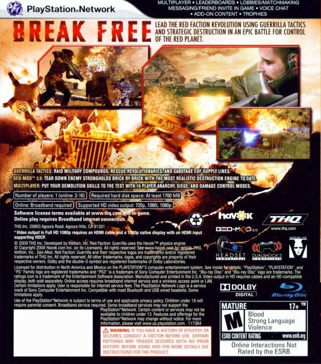 Red Faction Guerrilla usato PS3 in vendita Red Faction Guerrilla usato PS3 in vendita