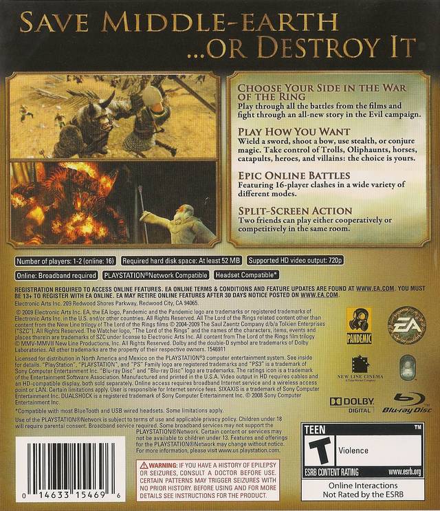 The Lord of the Rings: Conquest - (PS3) PlayStation 3 [Pre