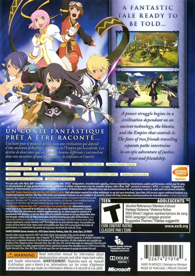 Tales of Vesperia - Xbox 360 Video Games Namco Bandai Games   
