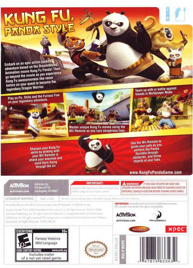 Kung Fu Panda - Nintendo Wii [Pre-Owned] Video Games Activision   