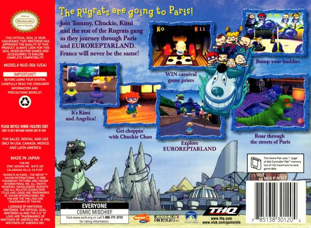 Rugrats in Paris: The Movie - (N64) Nintendo 64 [Pre-Owned] Video Games THQ   