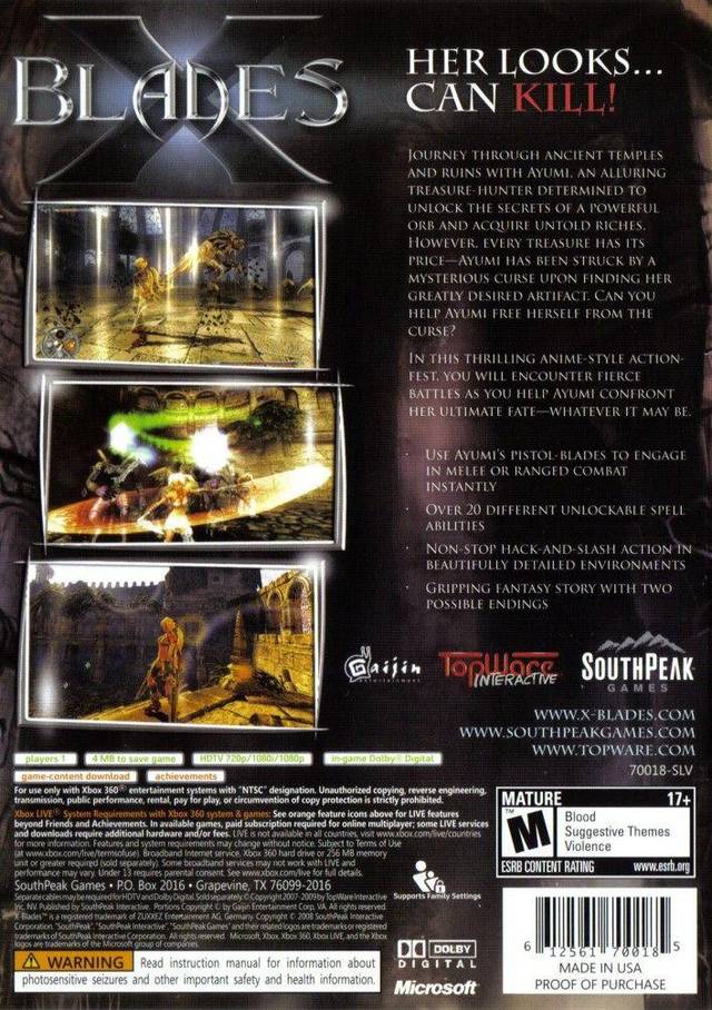 X-Blades - Xbox 360 [Pre-Owned] Video Games SouthPeak Games   