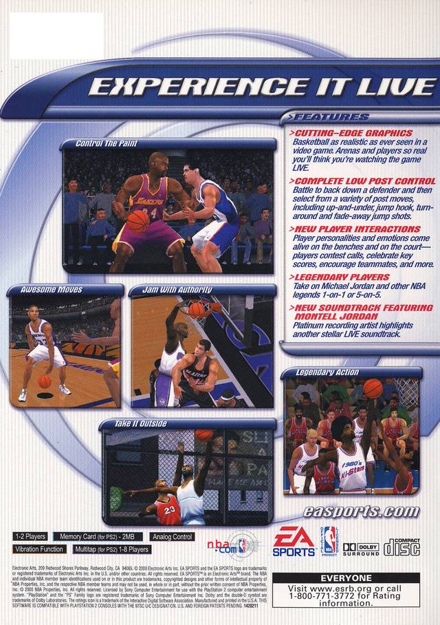 NBA Live 2001 - (PS2) PlayStation 2 [Pre-Owned] | J&L Game