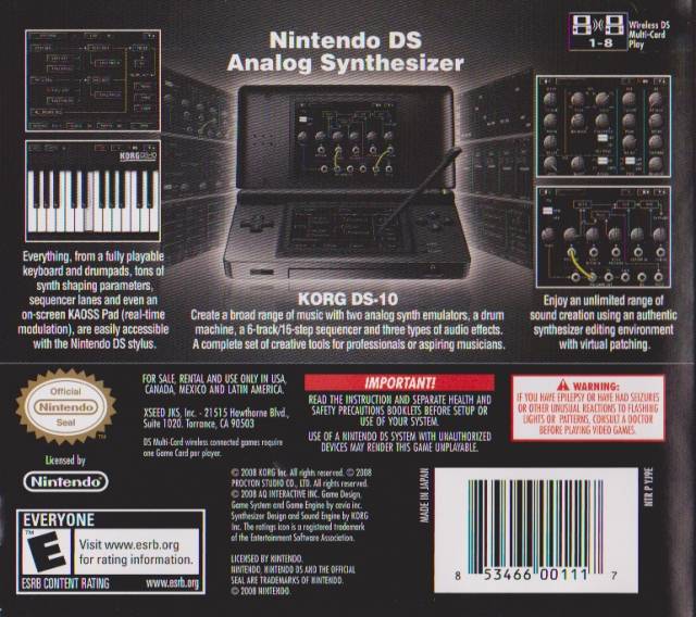 Korg DS 10 Synthesizer