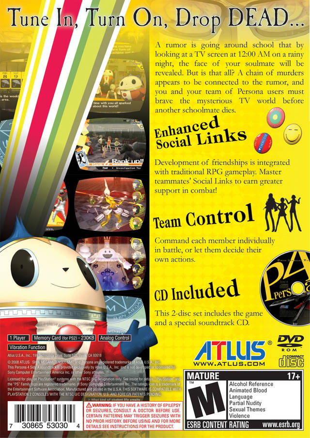 Shin Megami Tensei: Persona 4 - (PS2) PlayStation 2 [Pre-Owned] Video Games Atlus   