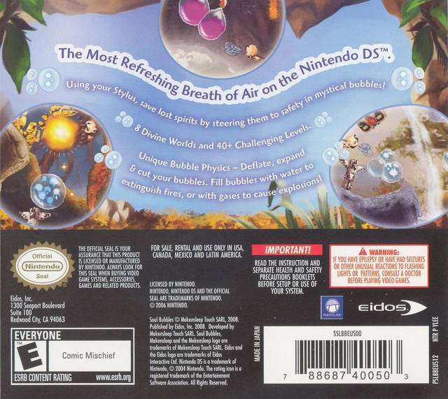 Soul Bubbles - Nintendo DS Video Games Eidos Interactive   