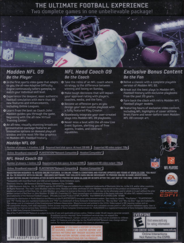 Madden NFL 09 (20th Anniversary Collector's Edition) - (PS3) PlayStation 3 [Pre-Owned] Video Games Electronic Arts   