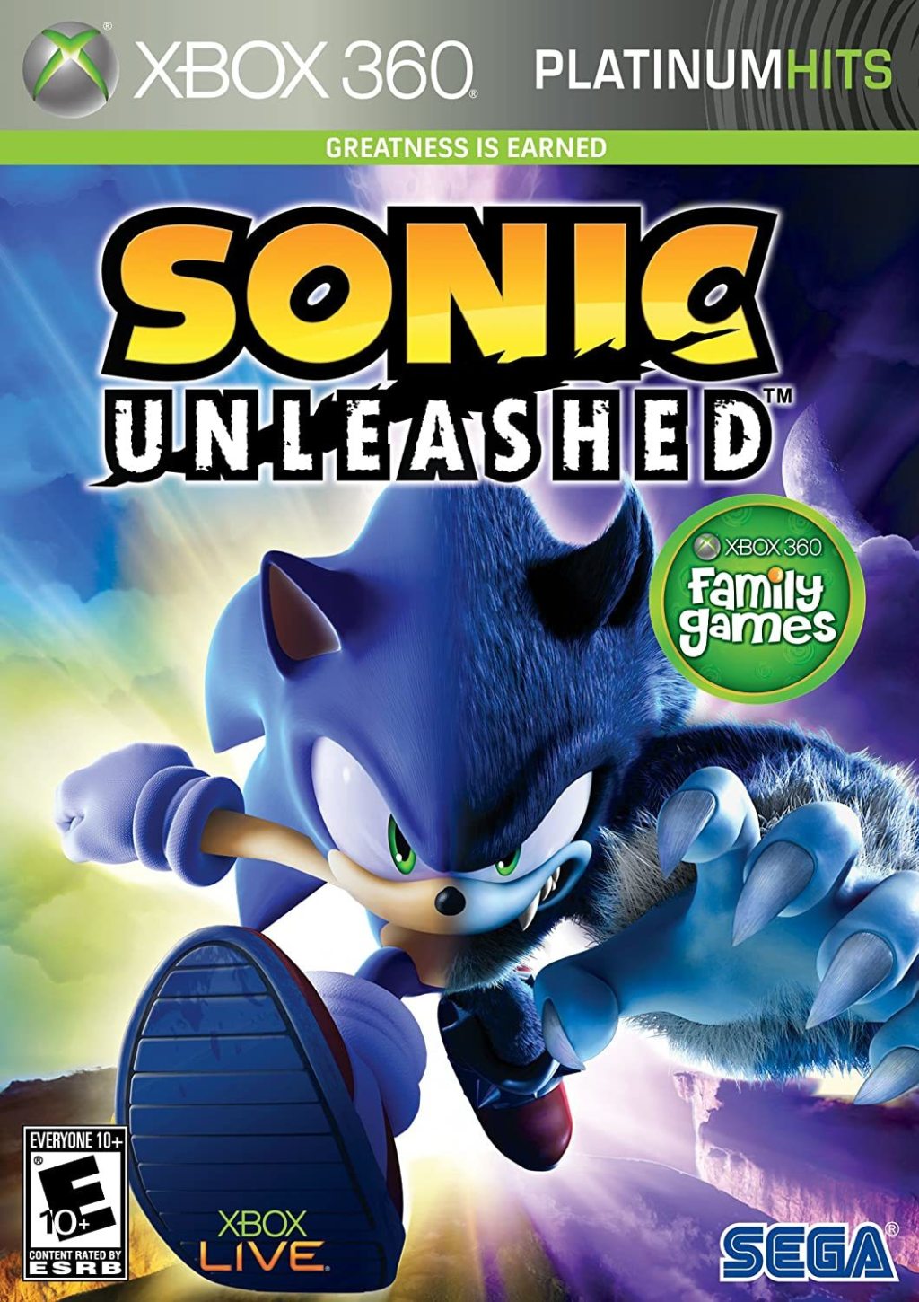 Sonic Unleashed (Platinum Hits) - Xbox 360 Video Games Sega   
