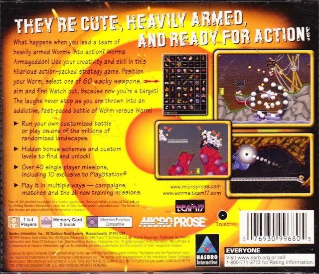 Worms Armageddon - (PS1) PlayStation 1 [Pre-Owned] Video Games MicroProse   