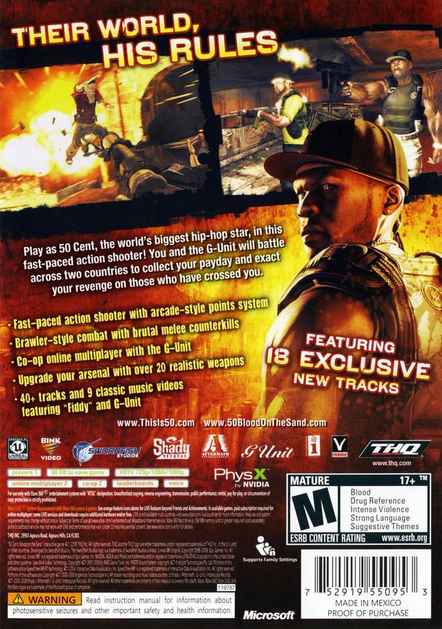 50 Cent: Blood on the Sand - Xbox 360 [Pre-Owned] Video Games THQ   