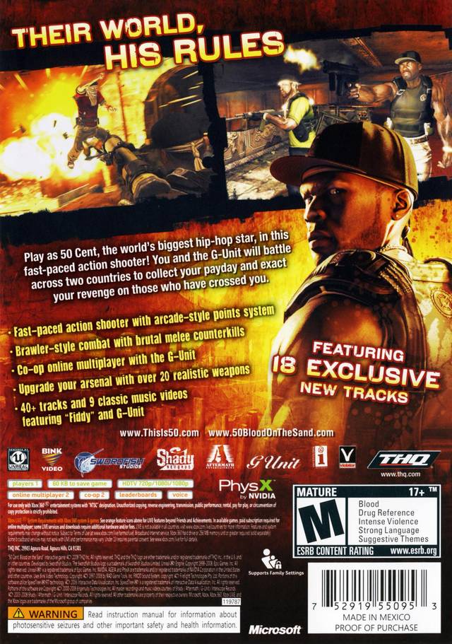 50 Cent: Blood on the Sand - Xbox 360 [Pre-Owned] Video Games THQ   