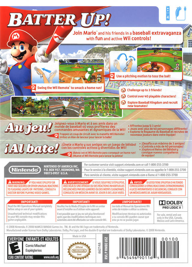 Mario Super Sluggers - Nintendo Wii [Pre-Owned] Video Games Nintendo   