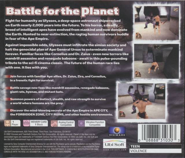 Planet of the Apes - (PS1) PlayStation 1 [Pre-Owned] Video Games Ubisoft   