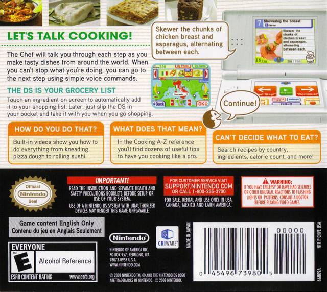 Personal Trainer: Cooking - (NDS) Nintendo DS Video Games Nintendo   