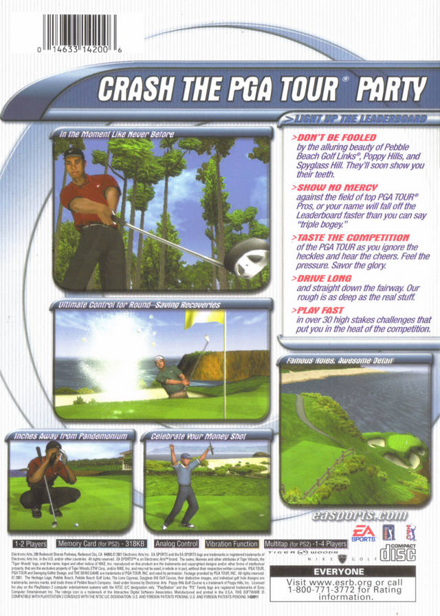 Tiger Woods PGA Tour 2001 - PlayStation 2 Video Games EA Sports   