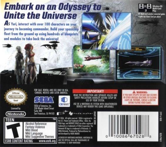 Infinite Space - (NDS) Nintendo DS Video Games Sega   