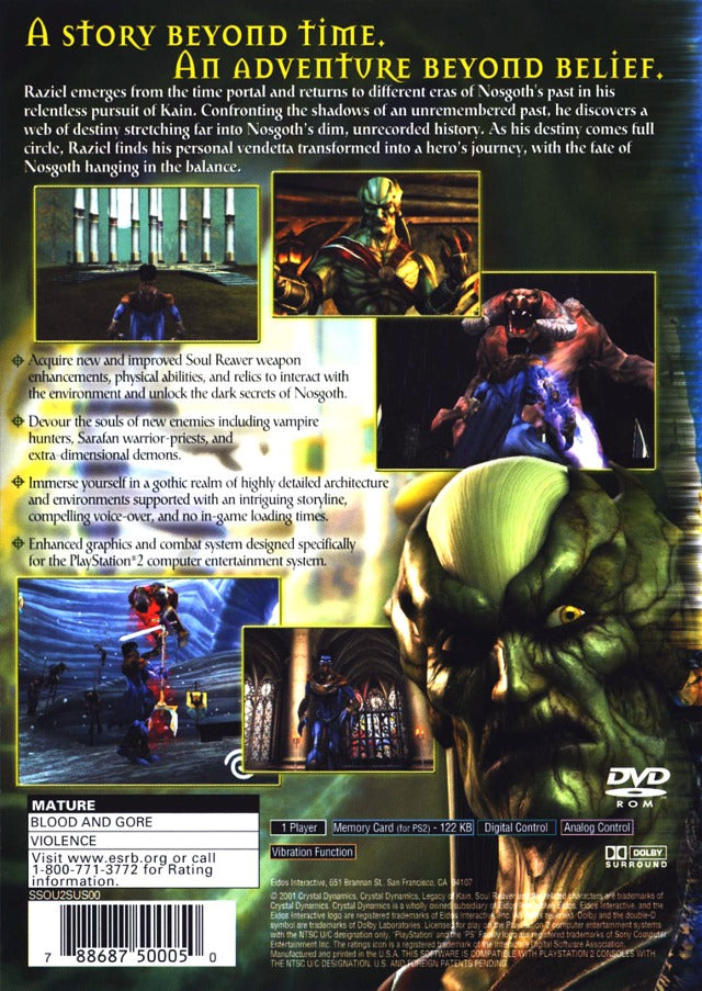 The Legacy of Kain: Soul Reaver 2 - (PS2) PlayStation 2 Video Games Eidos Interactive   