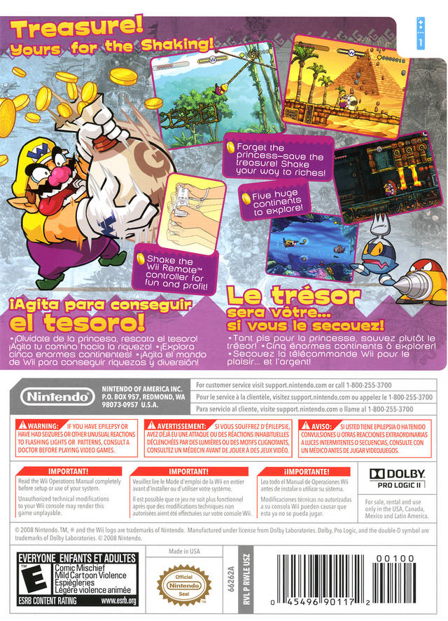 Wario Land: Shake It! - Nintendo Wii [Pre-Owned] Video Games Nintendo   