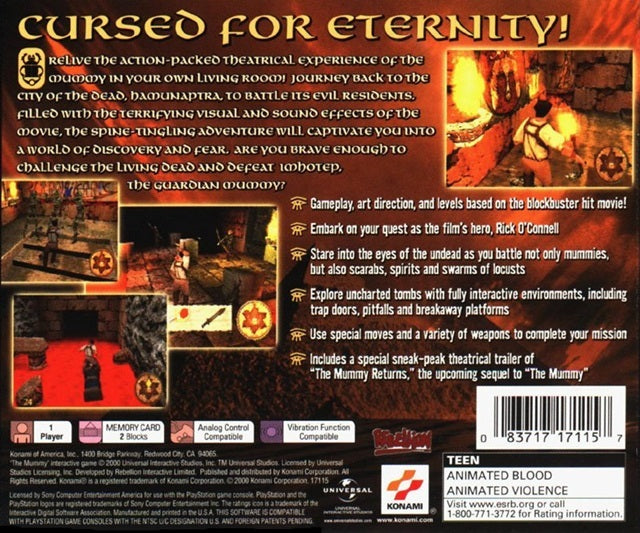 The Mummy - (PS1) PlayStation 1 [Pre-Owned] Video Games Konami   