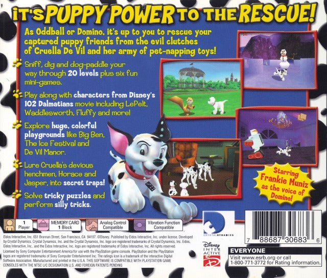 Disney's 102 Dalmatians: Puppies to the Rescue - (PS1) PlayStation 1 [Pre-Owned] Video Games Eidos Interactive   