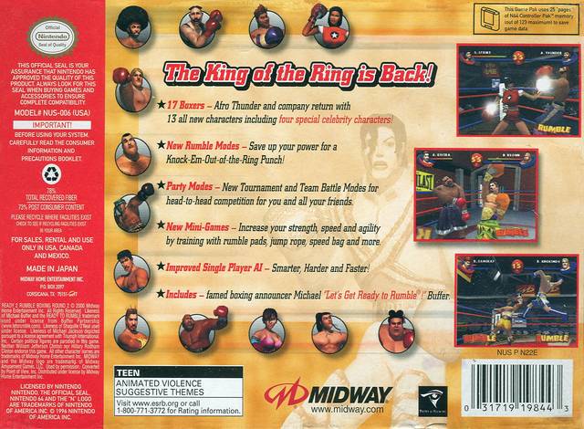 Ready 2 Rumble Boxing: Round 2 - (N64) Nintendo 64 [Pre-Owned] Video Games Midway   