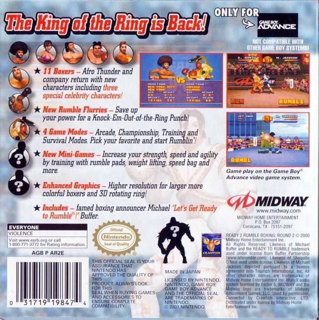 Ready 2 Rumble Boxing: Round 2 - (GBA) Game Boy Advance [Pre-Owned] Video Games Midway   
