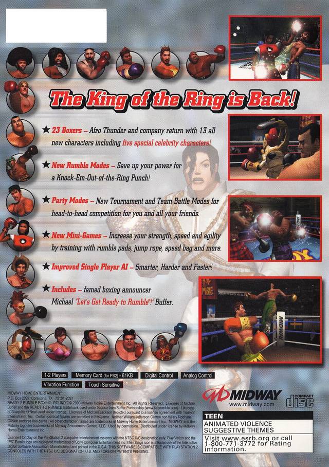Ready 2 Rumble Boxing: Round 2 - (PS2) PlayStation 2 [Pre-Owned] Video Games Midway   