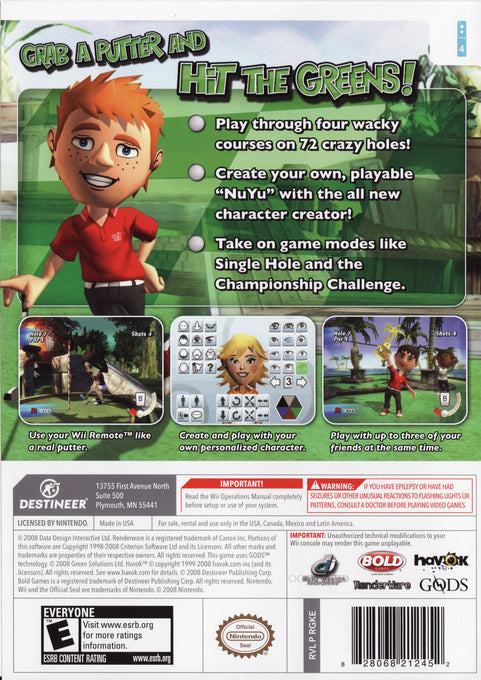 Kidz Sports: Crazy Golf - Nintendo Wii [Pre-Owned] Video Games Destineer   