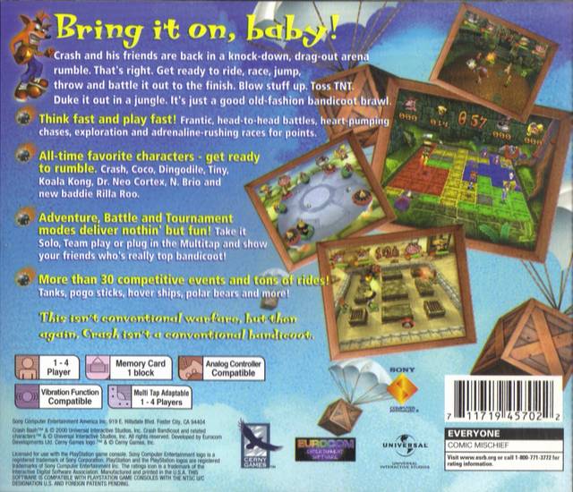 Crash Bash - (PS1) PlayStation 1 [Pre-Owned] Video Games SCEA   