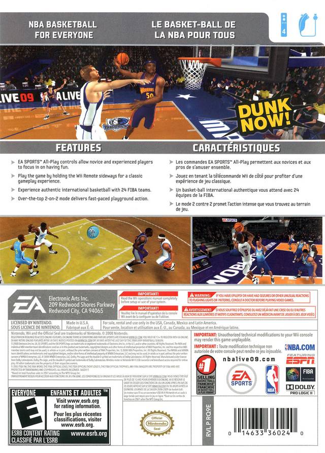 NBA Live 09 All-Play - Nintendo Wii [Pre-Owned] Video Games EA Sports   