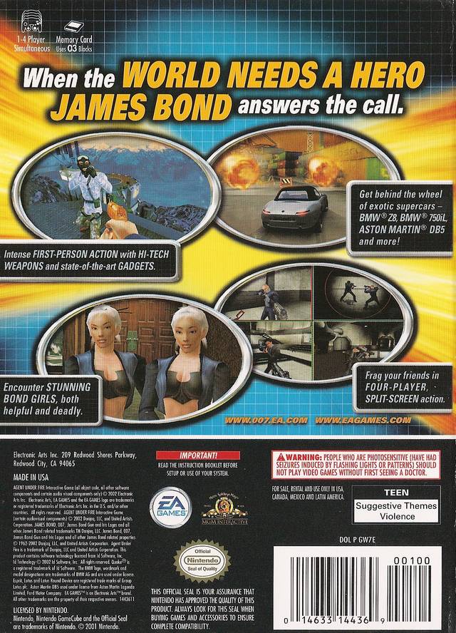 James Bond 007: Agent Under Fire (Player's Choice) - (GC) GameCube [Pre-Owned] Video Games Electronic Arts   