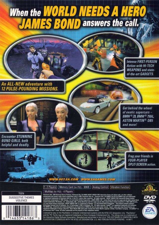 James Bond 007: Agent Under Fire - (PS2) PlayStation 2 [Pre-Owned] Video Games Electronic Arts   
