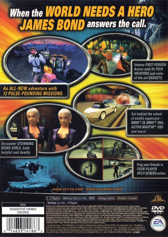 James Bond 007: Agent Under Fire (Greatest Hits) - PlayStation 2 [Pre-Owned] Video Games Electronic Arts   
