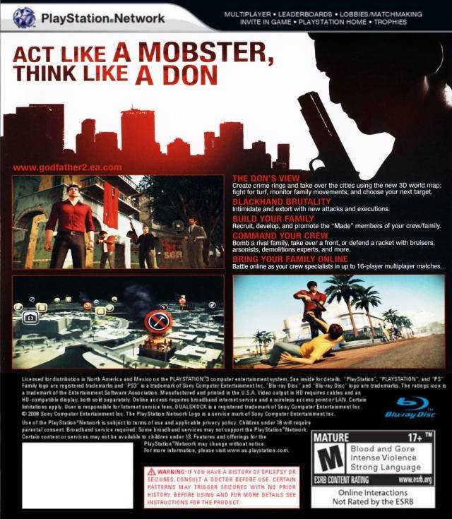 The Godfather II - (PS3) PlayStation 3 [Pre-Owned] Video Games Electronic Arts   