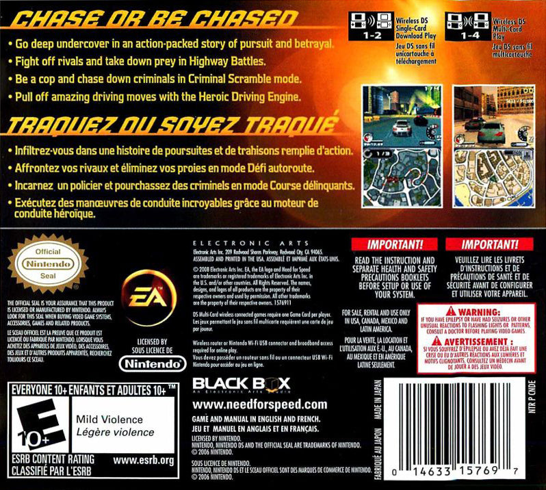 Need for Speed Undercover - (NDS) Nintendo DS [Pre-Owned] Video Games Electronic Arts   