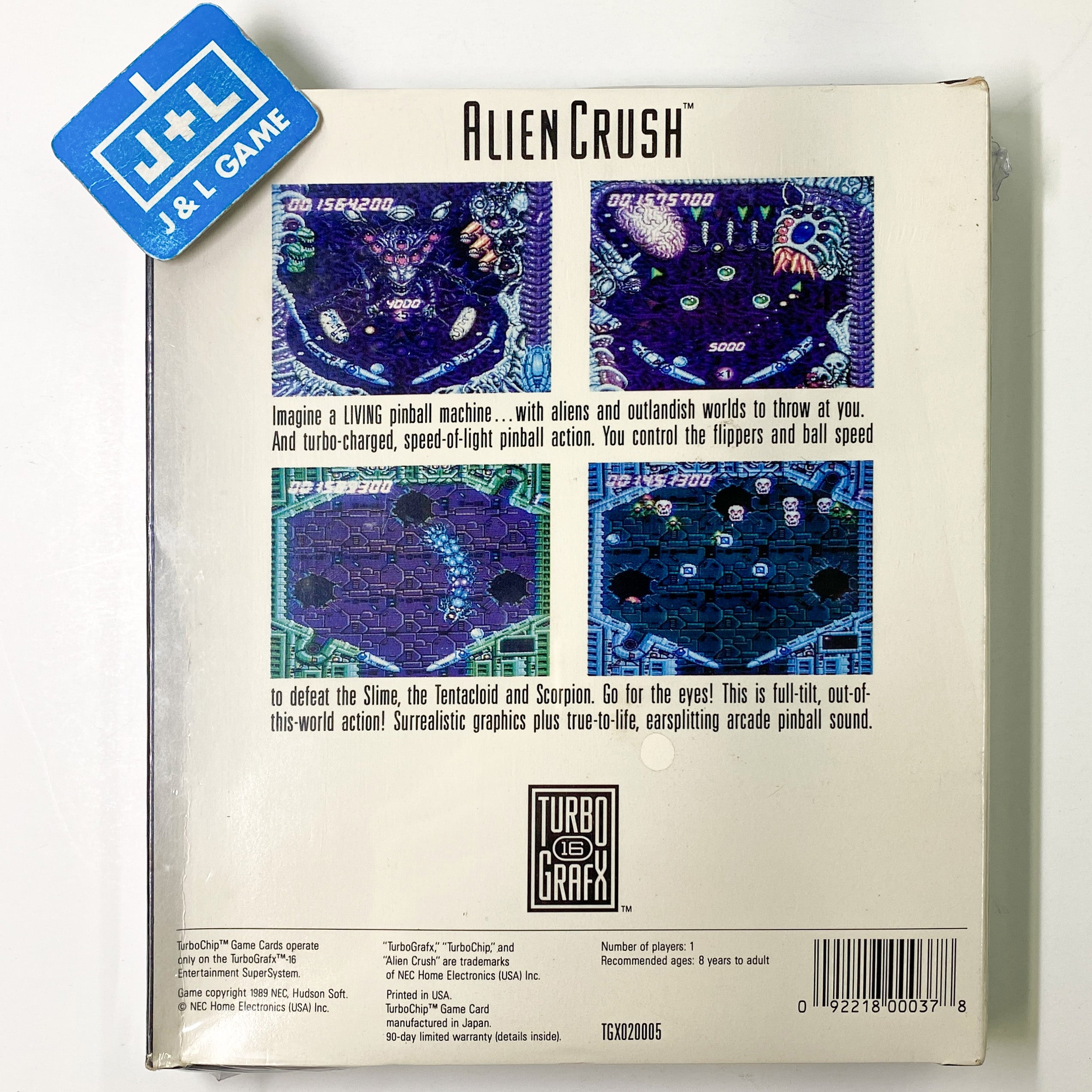 Alien Crush - TurboGrafx-16 Video Games NEC   