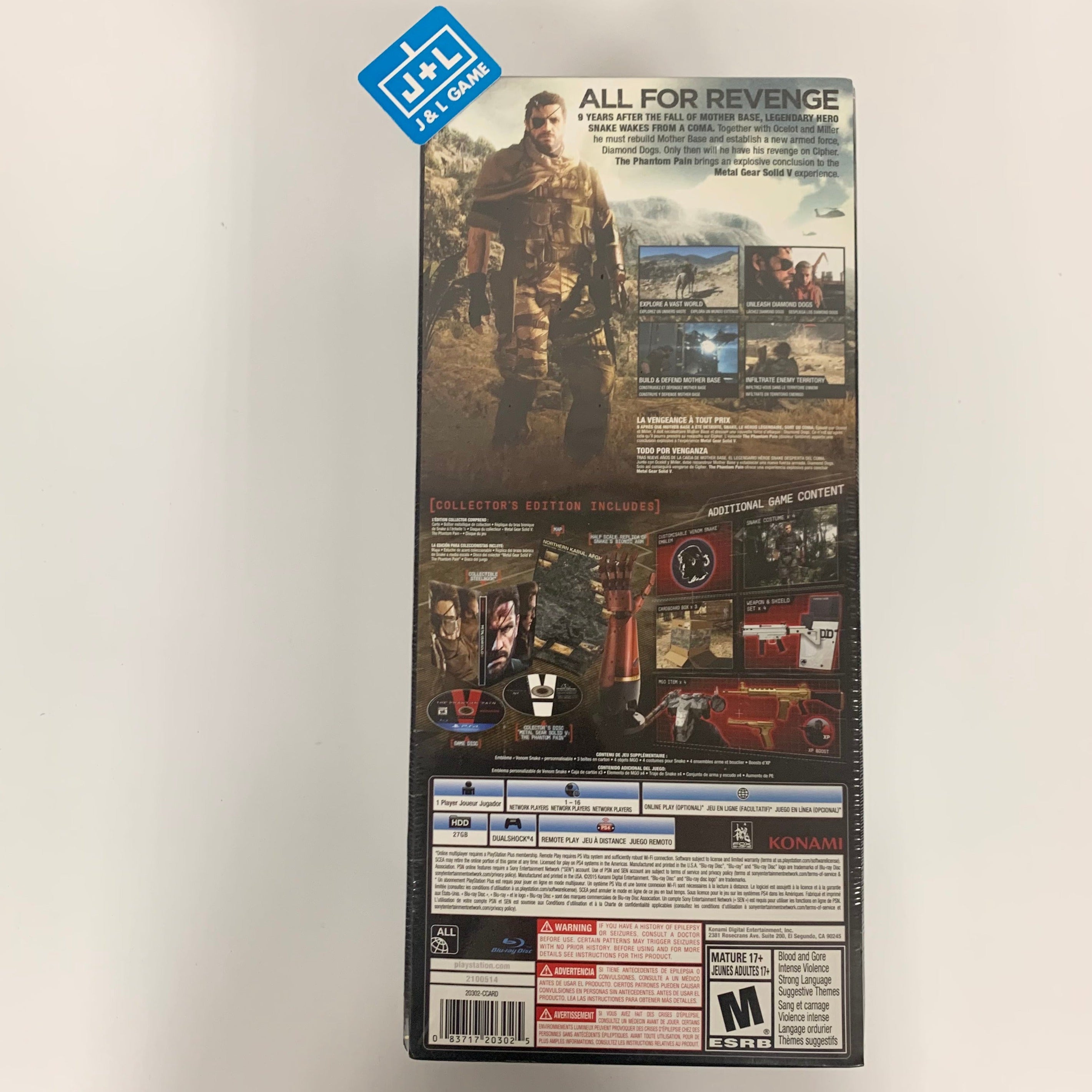 metal gear collection ps4 Metal Gear Solid V: The Phantom Pain Collector's Edition