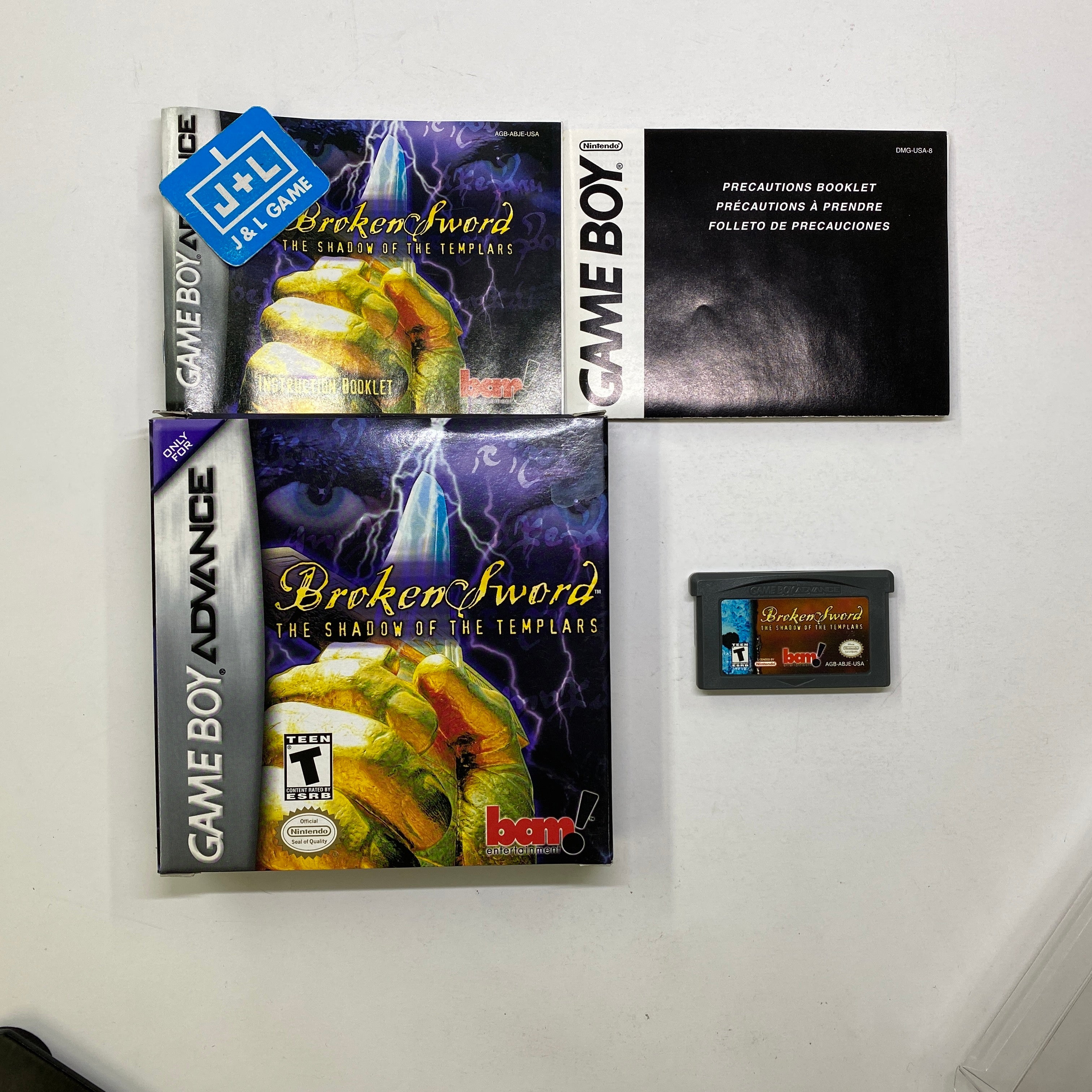 Broken Sword: The Shadow of the Templars - (GBA) Game Boy Advance [Pre-Owned] Video Games Bam Entertainment   