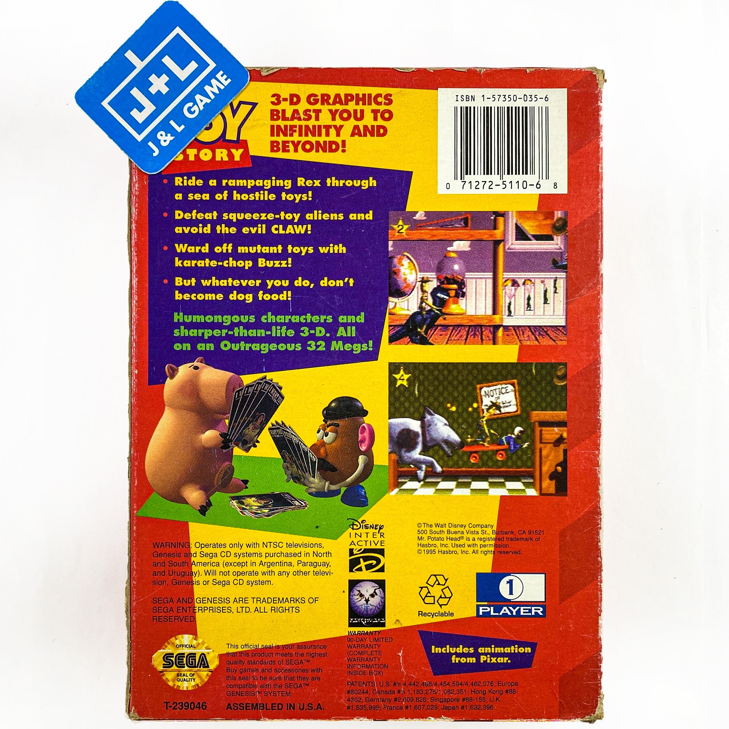 Disney's Toy Story - (SG) SEGA Genesis [Pre-Owned] Video Games Disney Interactive   