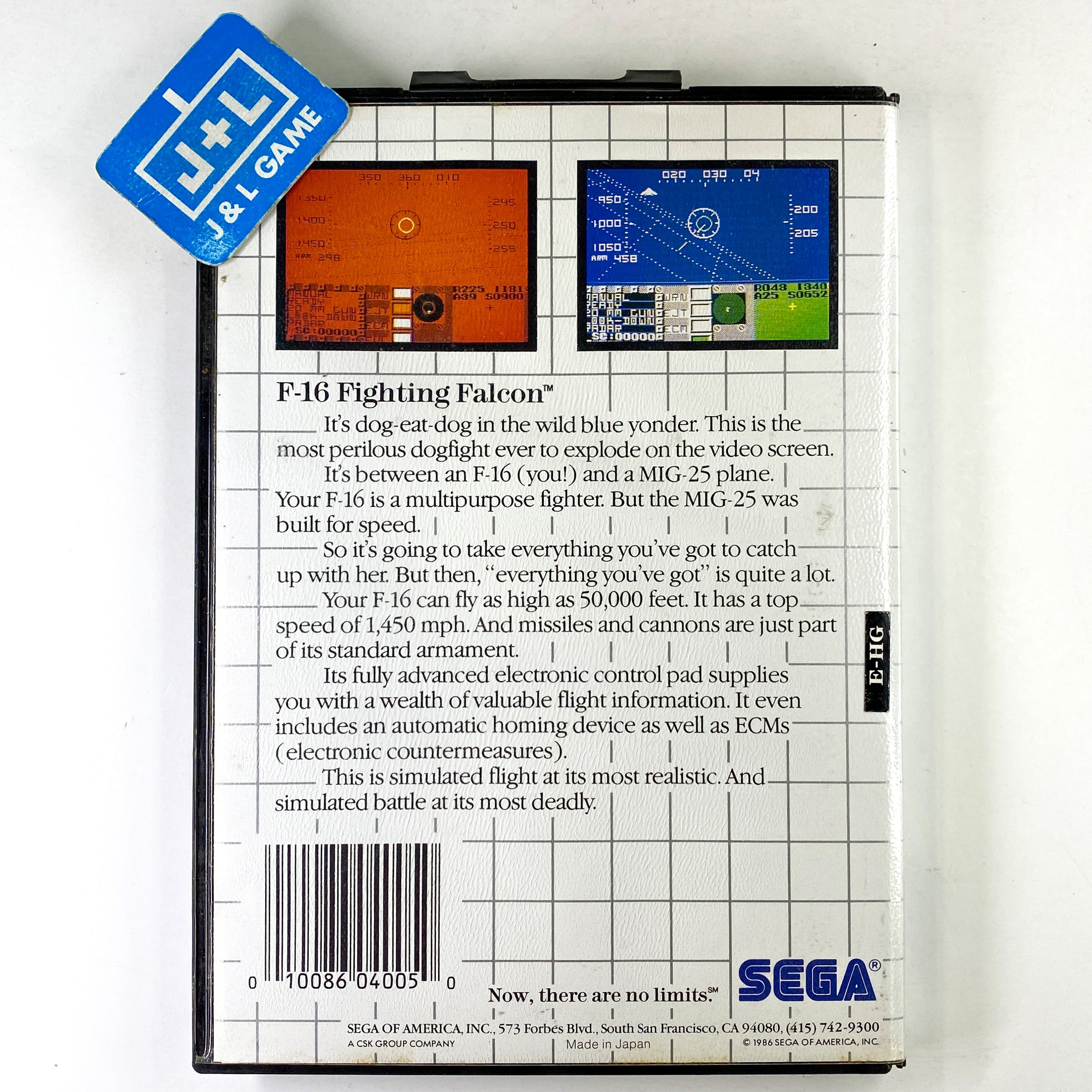 F-16 Fighting Falcon - (SMS) SEGA Master System [Pre-Owned] Video Games Sega   