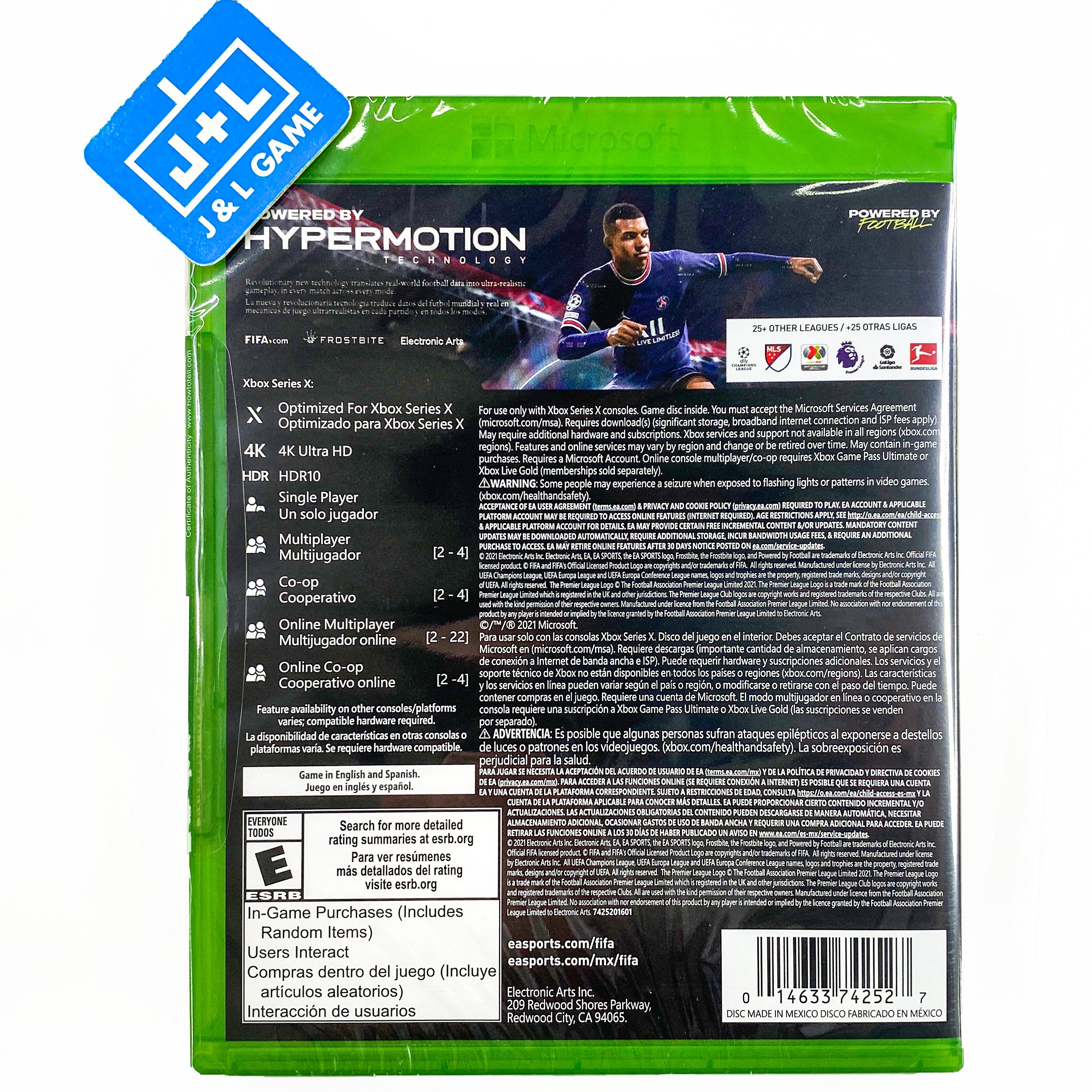 FIFA 22 - (XSX) Xbox Series X Video Games Electronic Arts   