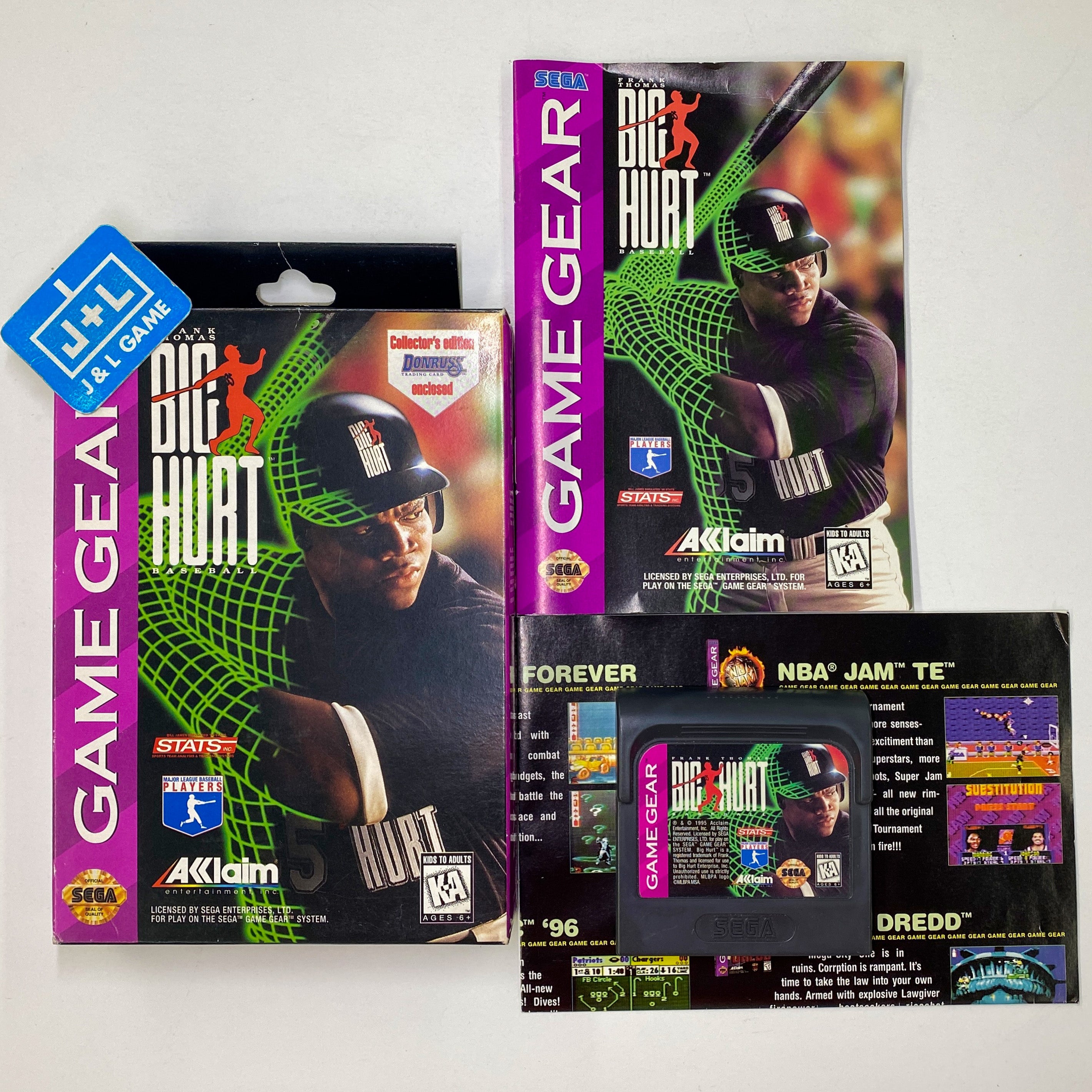 Frank Thomas Big Hurt Baseball - SEGA GameGear [Pre-Owned] Video Games Acclaim   