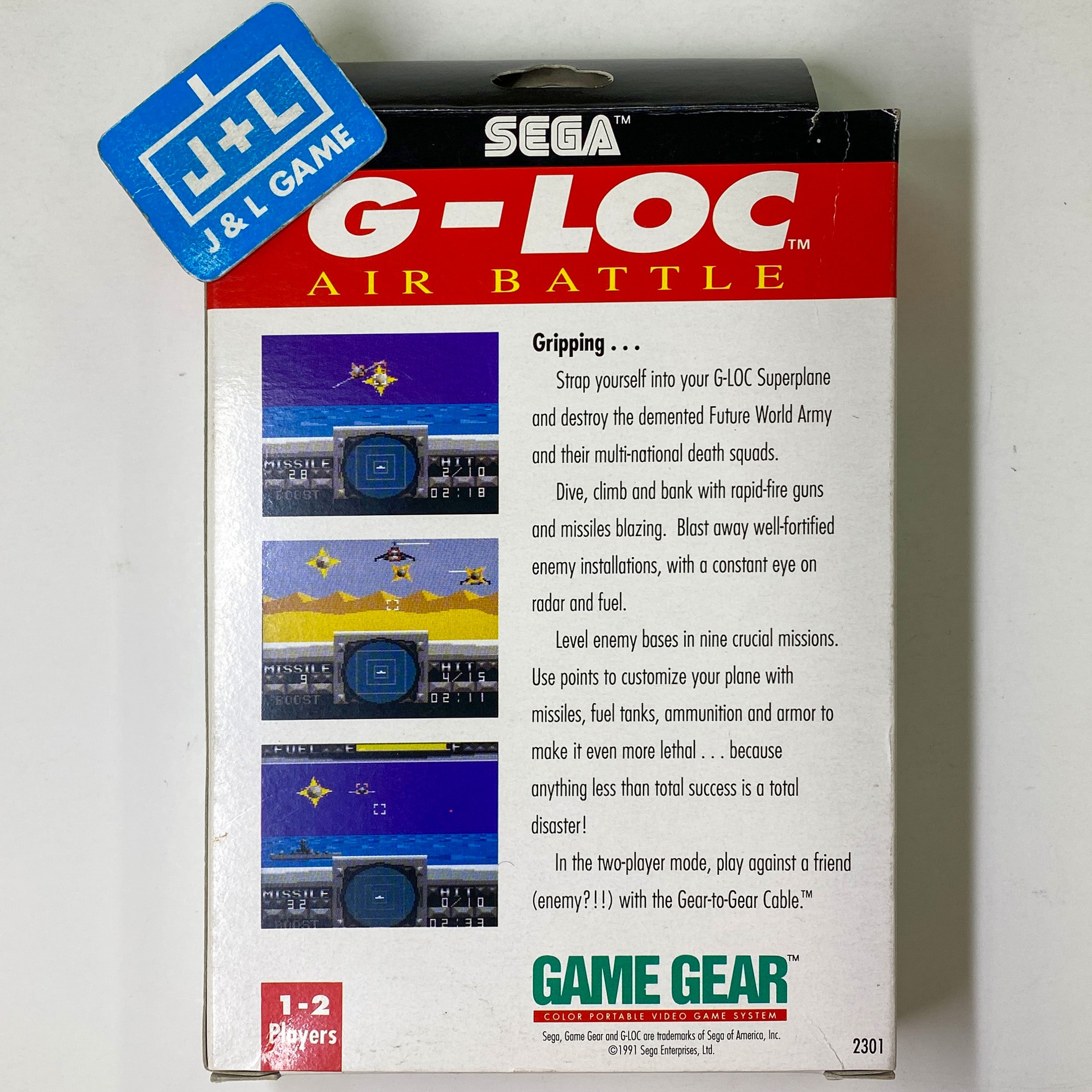 g loc game gear G-LOC Air Battle - Game Gear