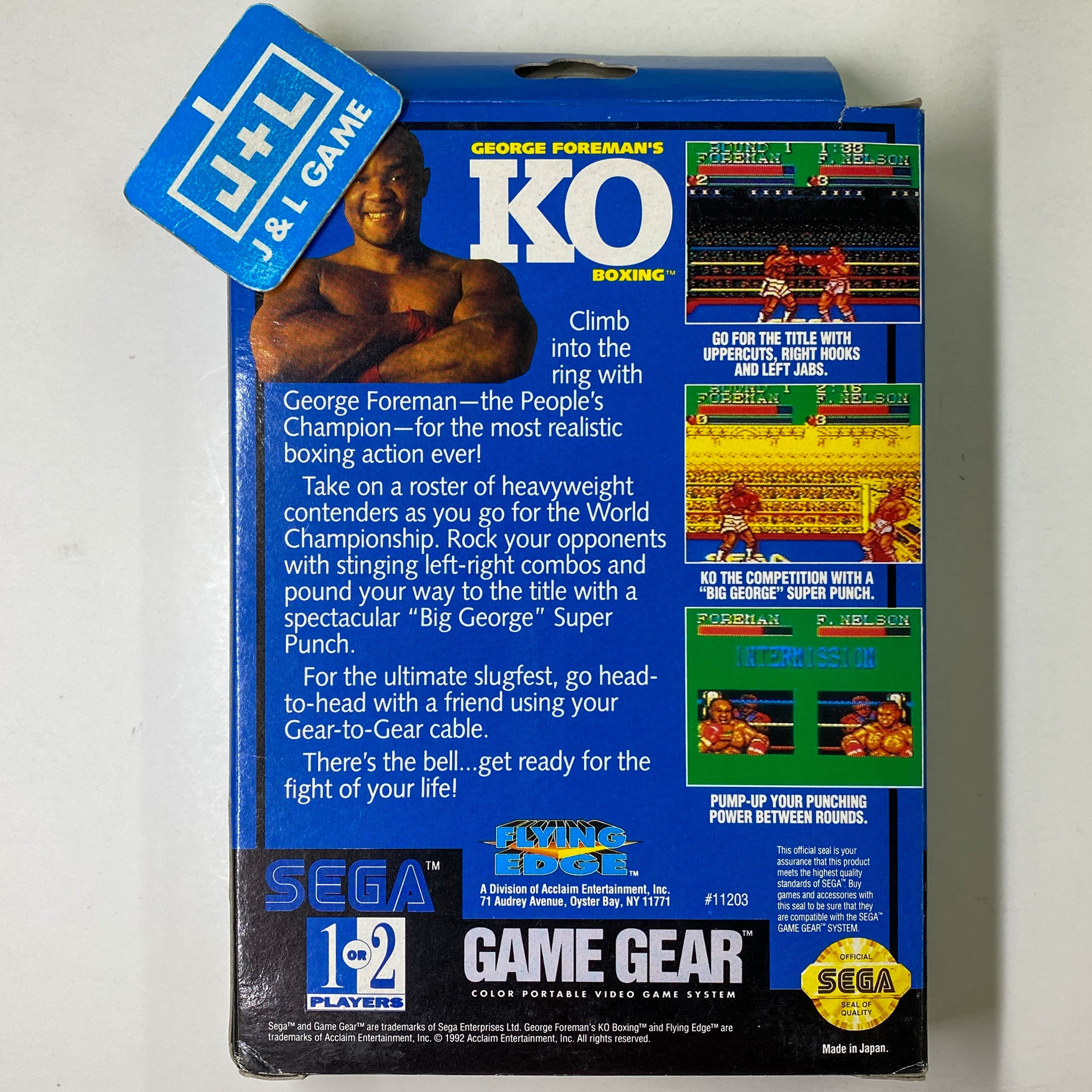 George Foreman's KO Boxing - SEGA GameGear [Pre-Owned] Video Games Flying Edge   