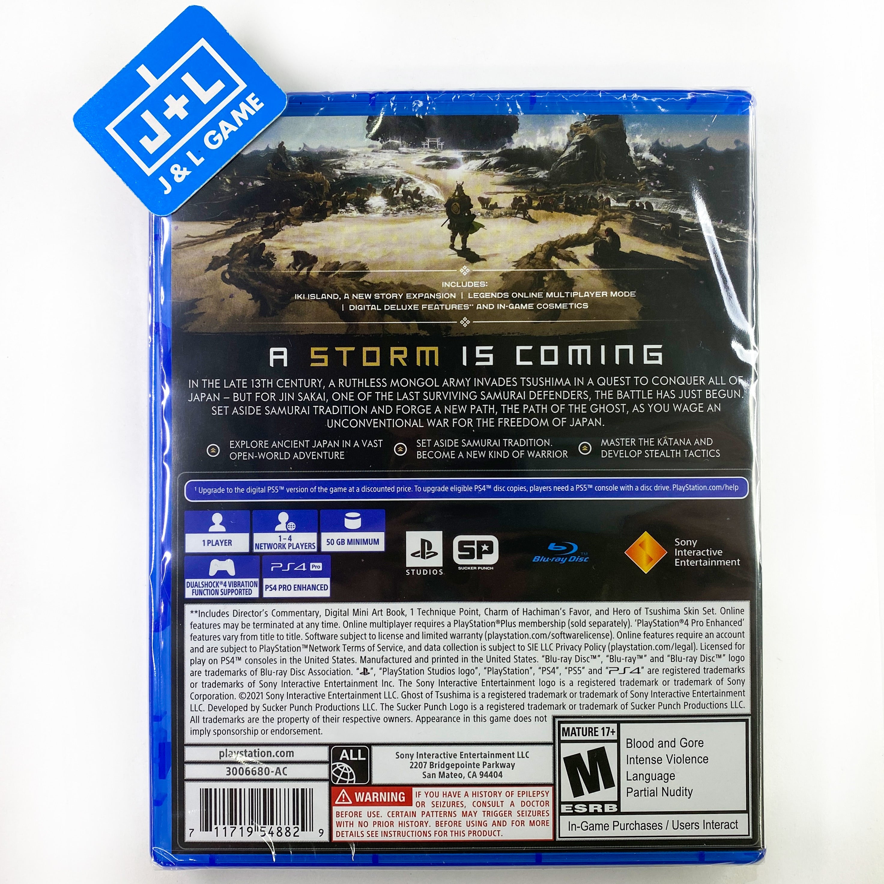 Ghost of Tsushima Director's Cut (PS4) PlayStation J&L Game