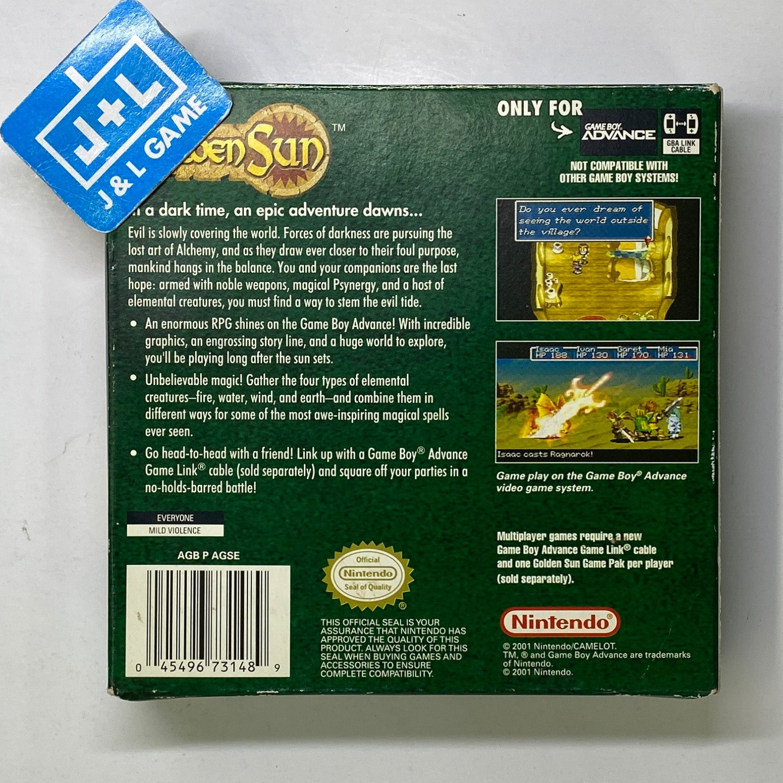 Golden Sun - (GBA) Game Boy Advance [Pre-Owned] Video Games Nintendo   