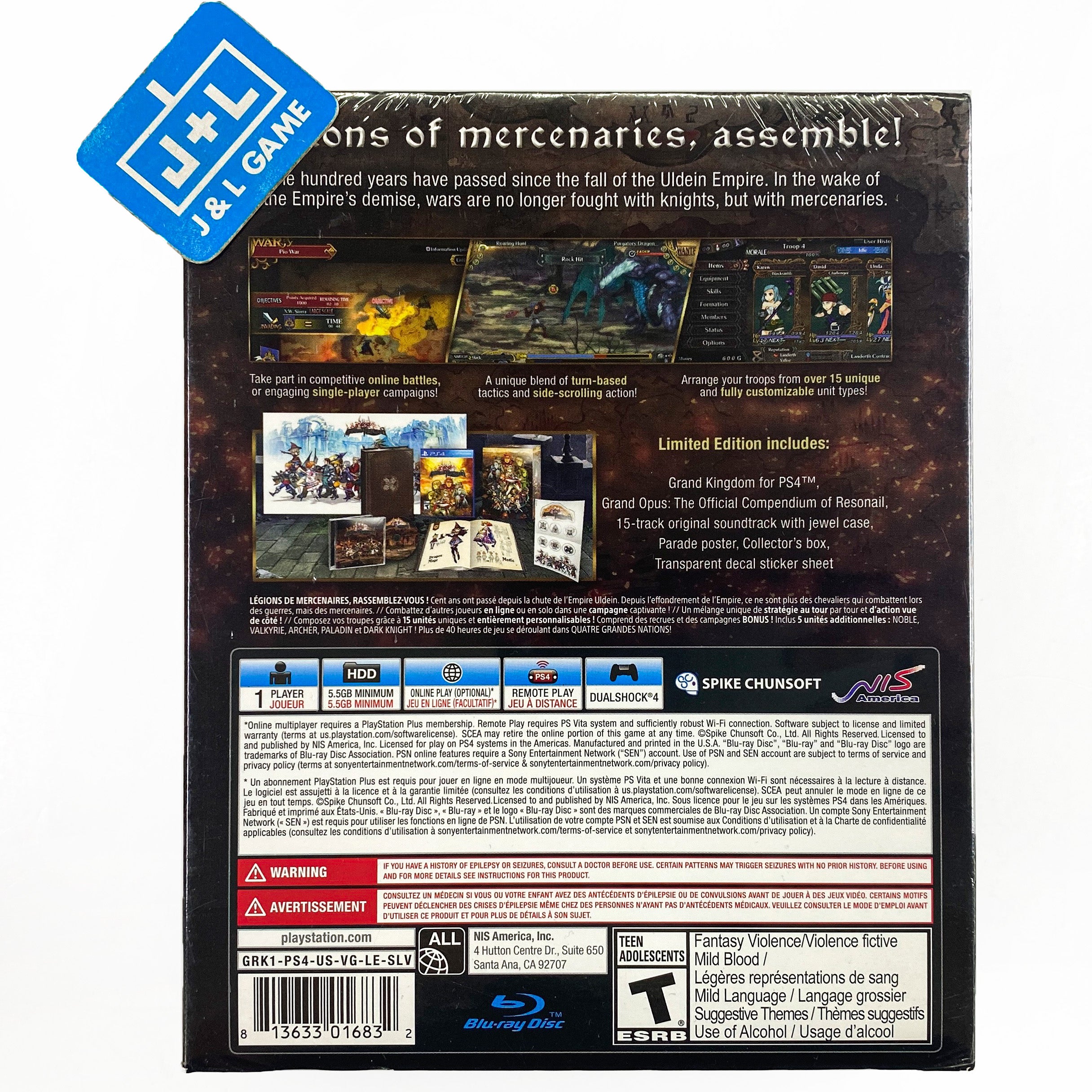 Grand Kingdom (Limited Edition) - (PS4) PlayStation 4 Video Games NIS America   
