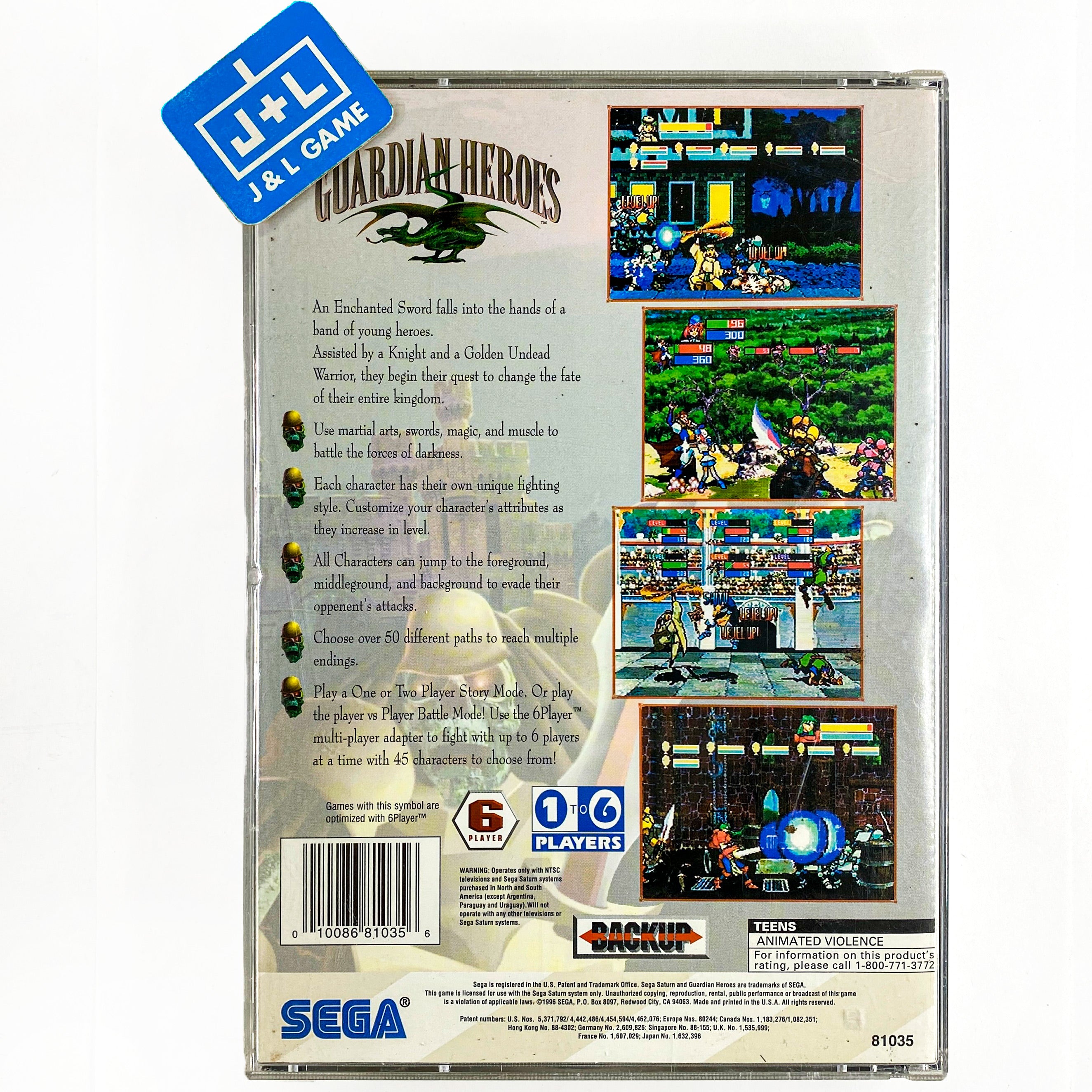 Guardian Heroes - (SS) SEGA Saturn [Pre-Owned] Video Games Sega   
