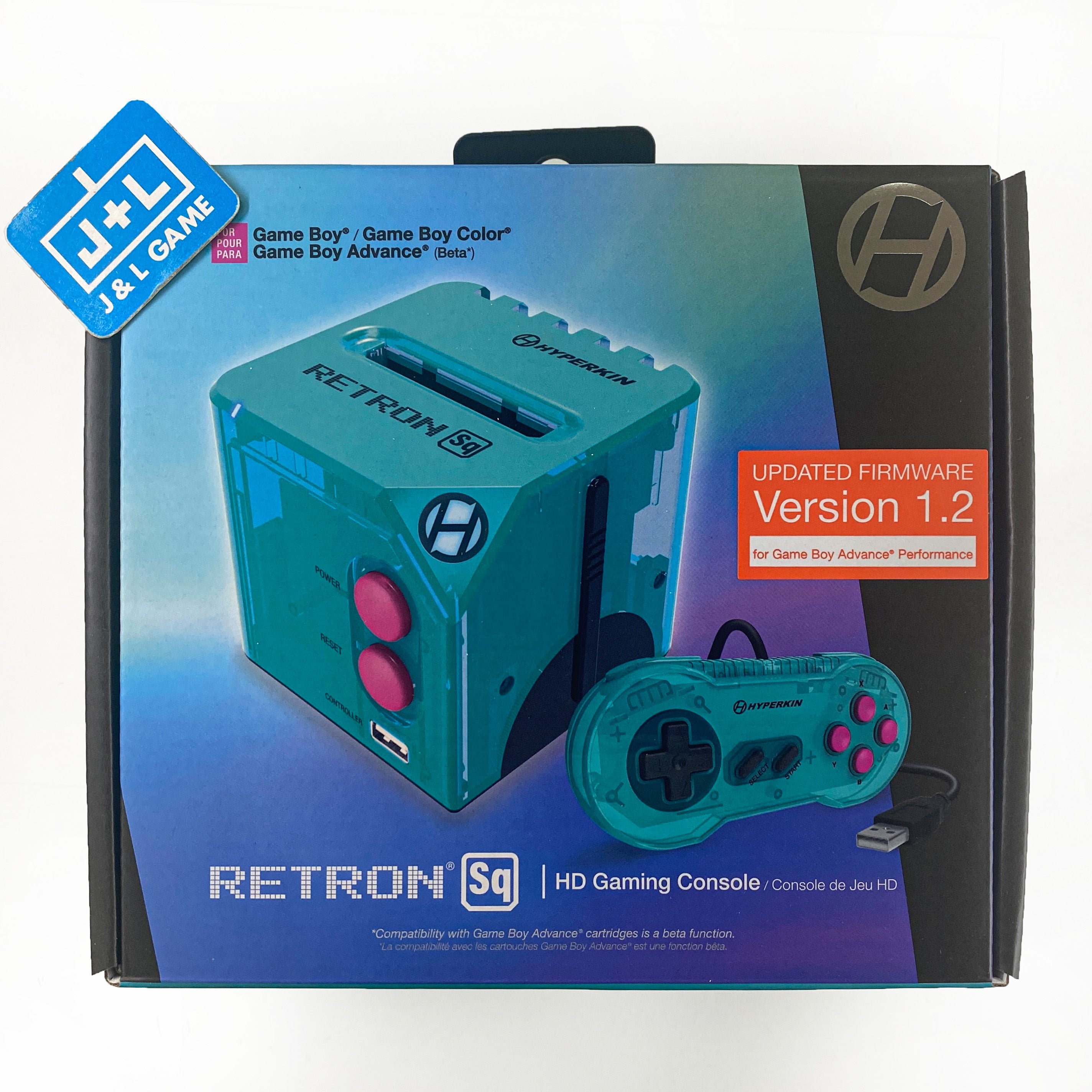 Hyperkin RetroN Sq: HD Gaming Console for Game Boy/Color/ Game Boy Advance (Hyper Beach) - Game Boy Advance CONSOLE Hyperkin   